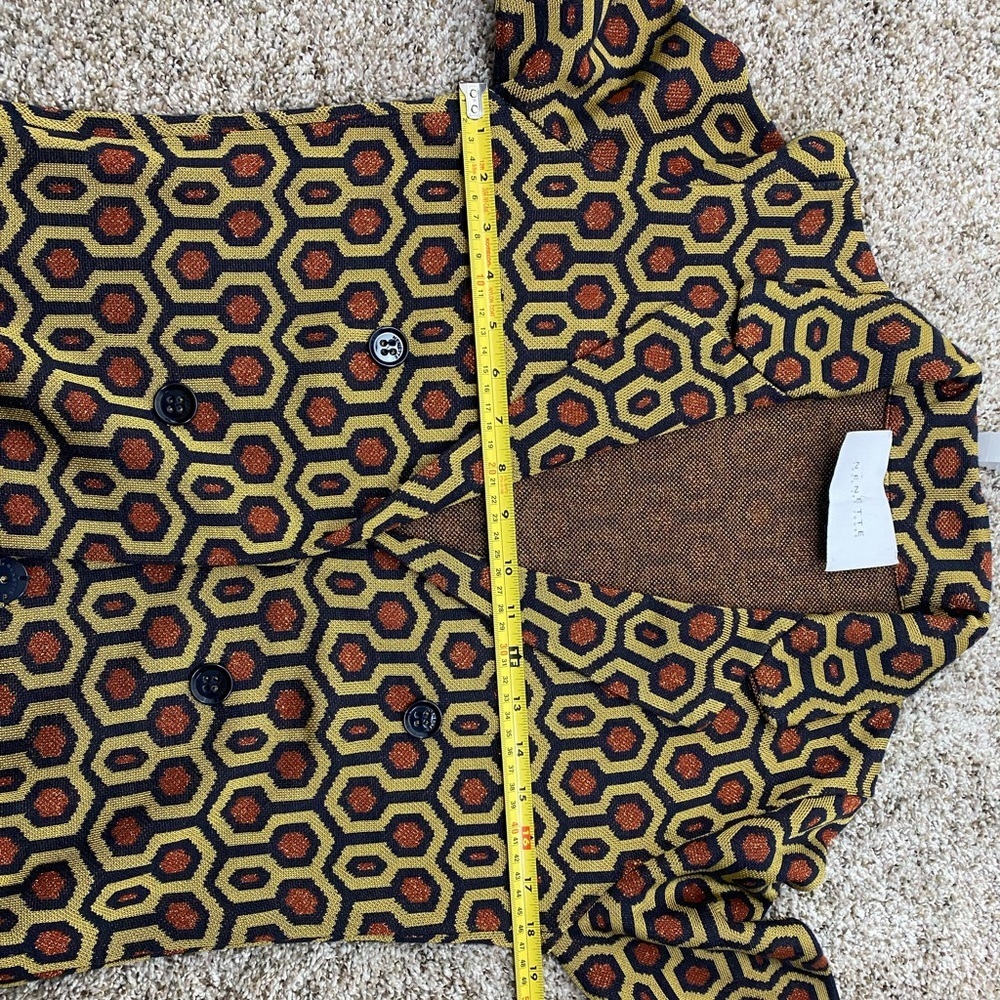 Geometric Patterned Blazer - Multicolor - image 6